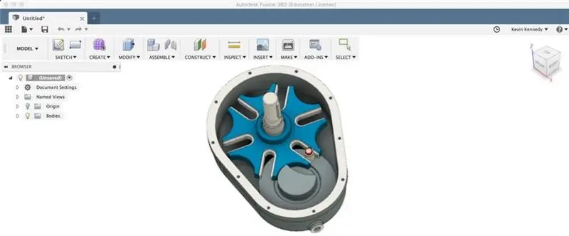 Přidání spojů a sad kontaktů na ženevský disk ve Fusion 360