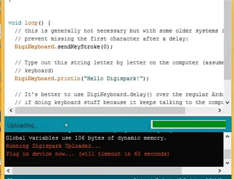 Arduino IDE yordamida Digispark kartasini dasturlash