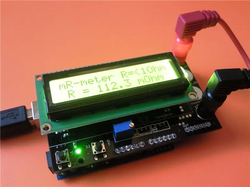 Miliohm -meter Arduino -skild - Bylae