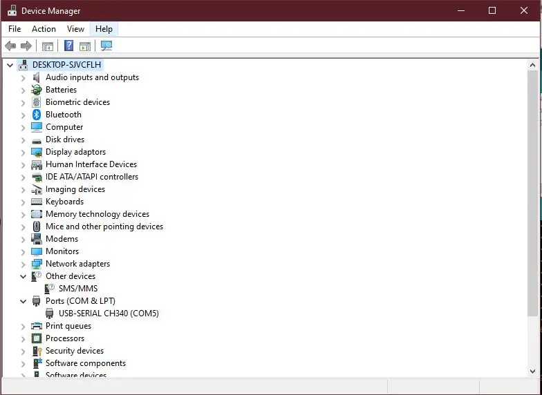 I-update ang Driver sa Device Manager