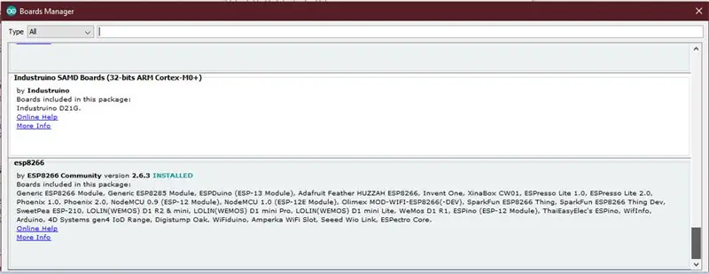 Aggiungi il supporto per ESP 8266 su Boards Manager