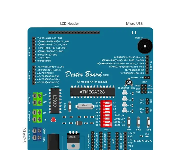 Temperatūras un mitruma sensors (DHT22) ar Dexter dēli: 7 soļi