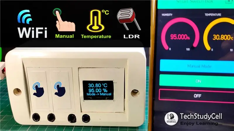 ระบบอัตโนมัติภายในบ้านด้วย NodeMCU Touch Sensor LDR Temperature Control Relay