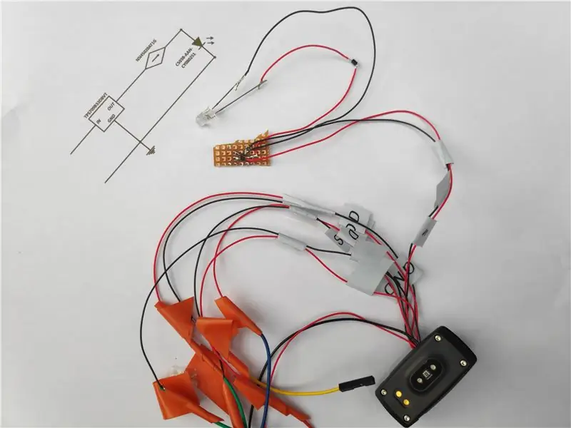 LED ба түүнтэй холбоотой цахилгаан хяналтын хэлхээг гагнасан бөгөөд чичиргээ мотортой холбодог