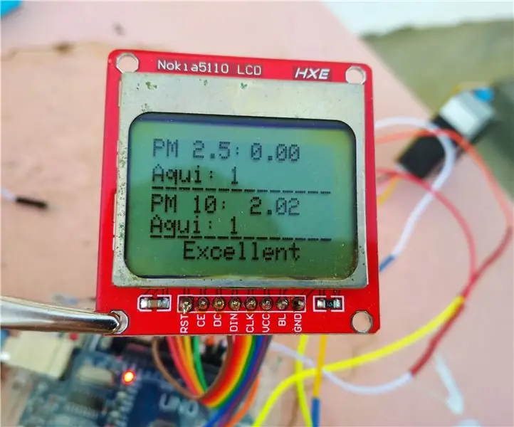 Luggehalte -monitering met DSM501A met Nokia LCD: 7 stappe