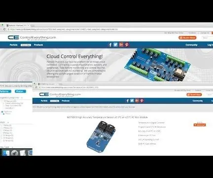 Temperatuurmeting met MCP9803 en Particle Photon: 4 stappen