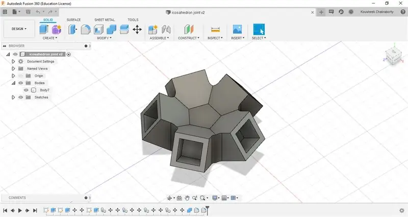 Pemodelan 3D Sendi dan Fabrikasi Digital