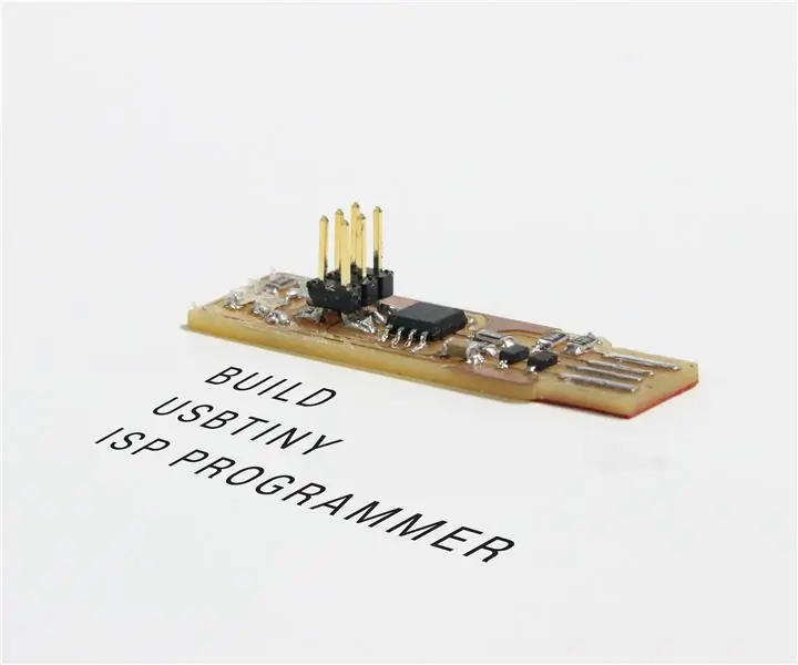 Hur man bygger en USBTiny ISP -programmerare: genom att använda CNC PCB -fräsmaskin: 13 steg (med bilder)