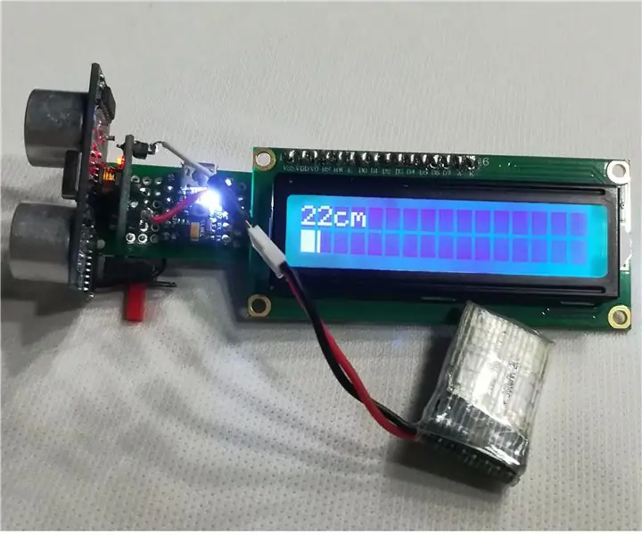 Dispositivo portátil de medición de distancia con Arduino: 9 pasos (con imágenes)