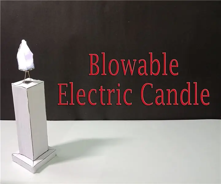 DIY -- Blowable বৈদ্যুতিক মোমবাতি: 4 ধাপ