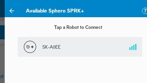 የእርስዎ Sphero (ከእርስዎ ብሉቱዝ ጋር) ከእርስዎ Chromebook ጋር መገናኘቱን ያረጋግጡ