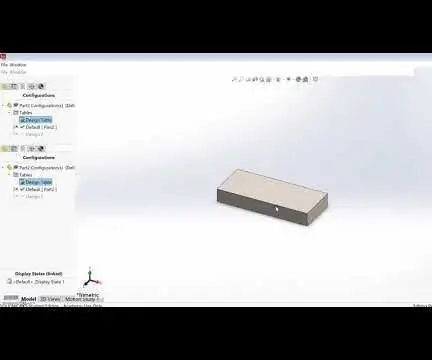 ME 470 Solidworks Design Tables for Parts: 4 Steps