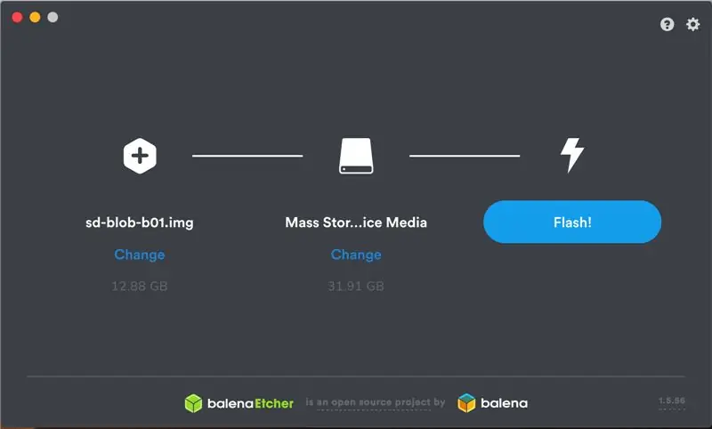 Écrire l'image sur la carte MicroSD