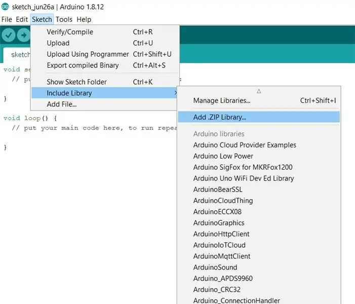 การนำเข้าไลบรารีใหม่ไปยัง Arduino IDE