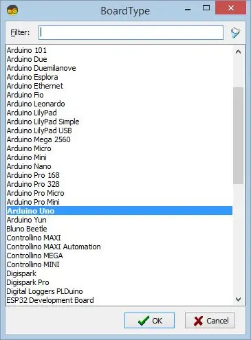 Simulan ang Visuino, at Piliin ang Arduino UNO Board Type