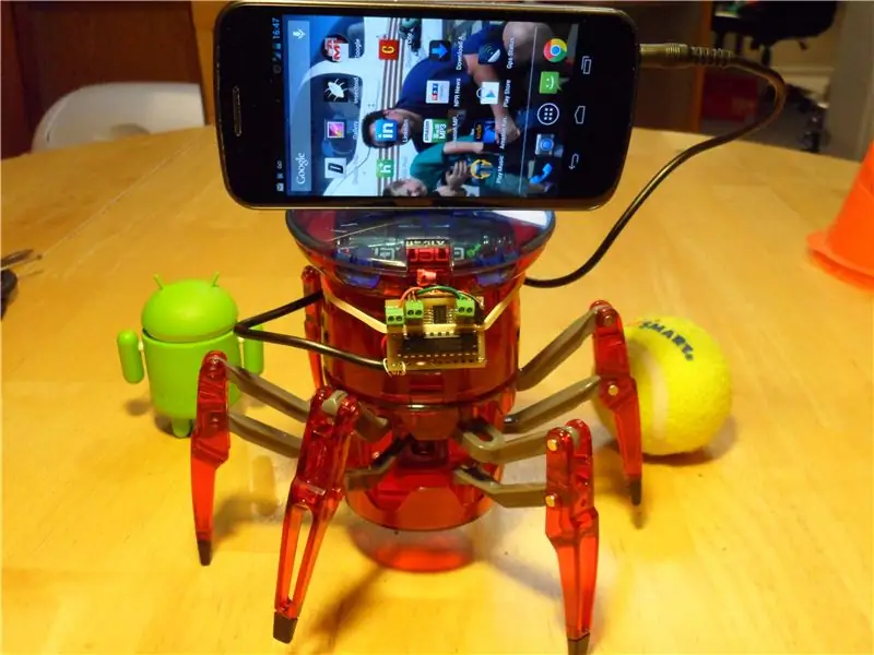 Hakiranje Hexbug Spider XL za dodavanje računarskog vida pomoću Android pametnog telefona: 9 koraka (sa slikama)