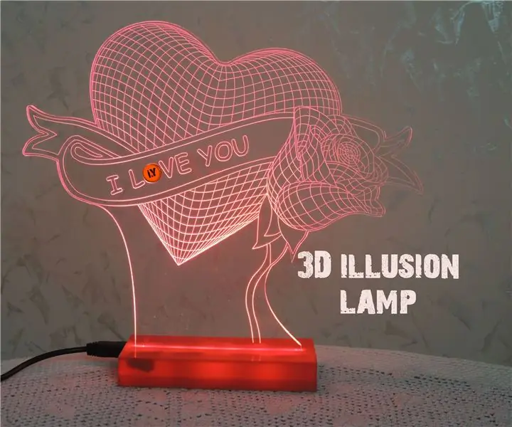 3 ዲ ILLUSION LAMP: 4 ደረጃዎች