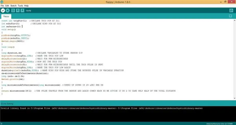 Upload de Arduino-code