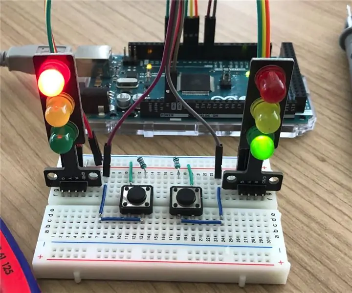 Мамлекеттик машина Arduino - жөө светофор: 6 кадам (сүрөттөр менен)