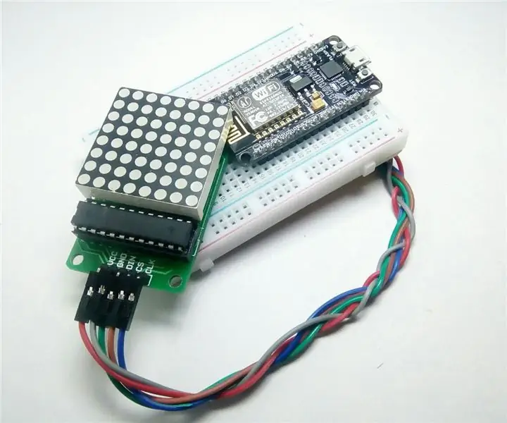 อินเทอร์เฟซ LED Dot Matrix (8x8) พร้อม NodeMCU: 6 ขั้นตอน (พร้อมรูปภาพ)