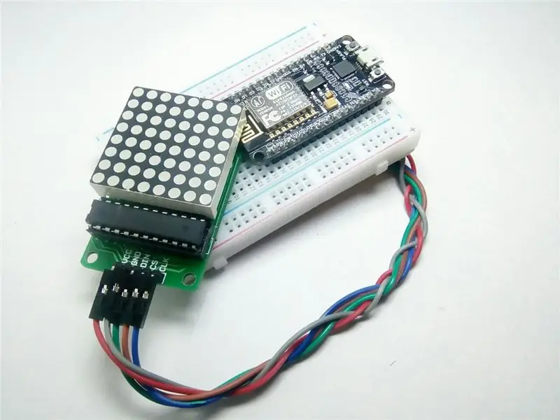 Matrice de points LED d'interface (8x8) avec NodeMCU