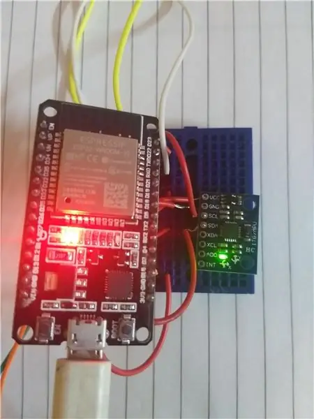 Ansluter MPU6050 med ESP32