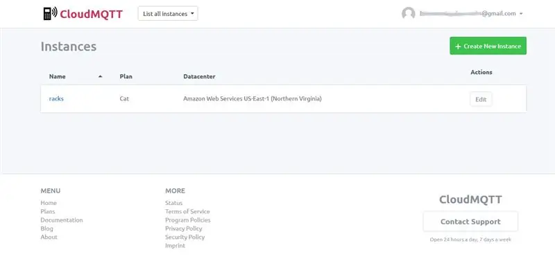 CloudMQTT -opstelling