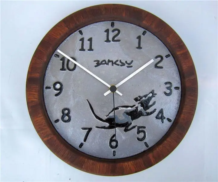 Banksy Inspired Cast Aluminium Clock