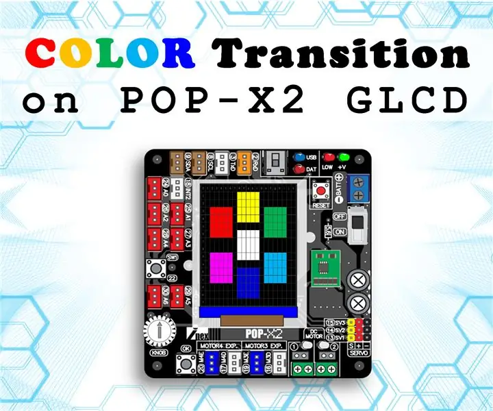 Transizione del colore su GLCD POP-X2 utilizzando una manopola: 6 passaggi