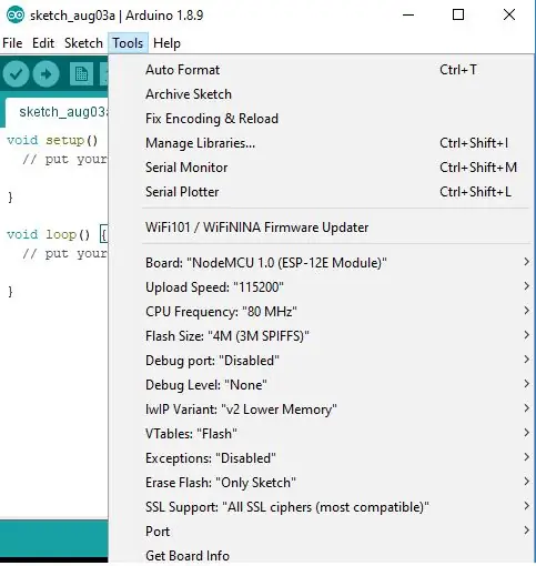 ESP8266 Konfiqurasiya