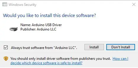 Installere Arduino og drivere