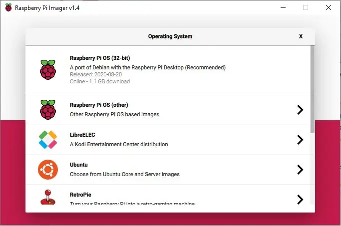 Installazione del sistema operativo Raspberry Pi