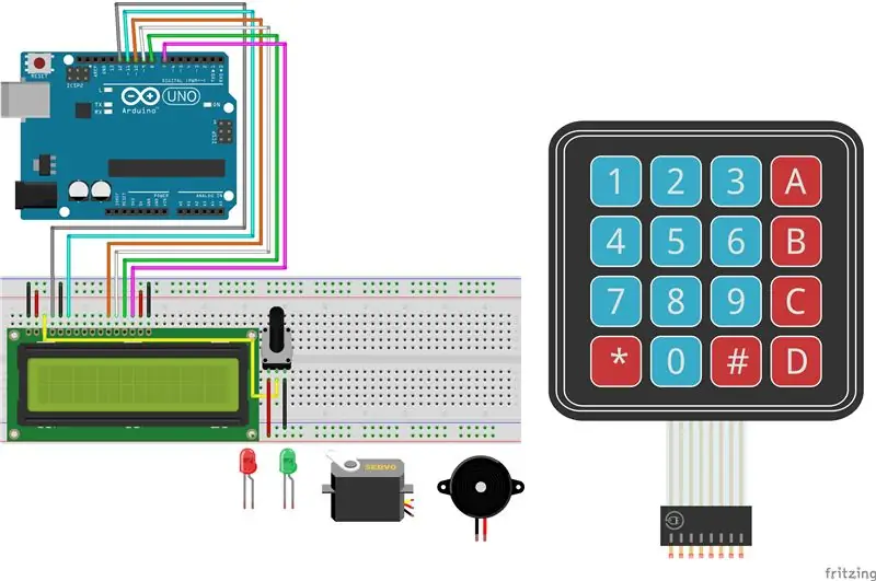 הוסף פוטנציומטר ומודול LCD 1602