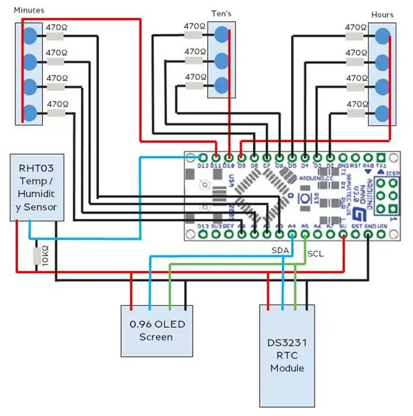 Binary Clock CIrcuit