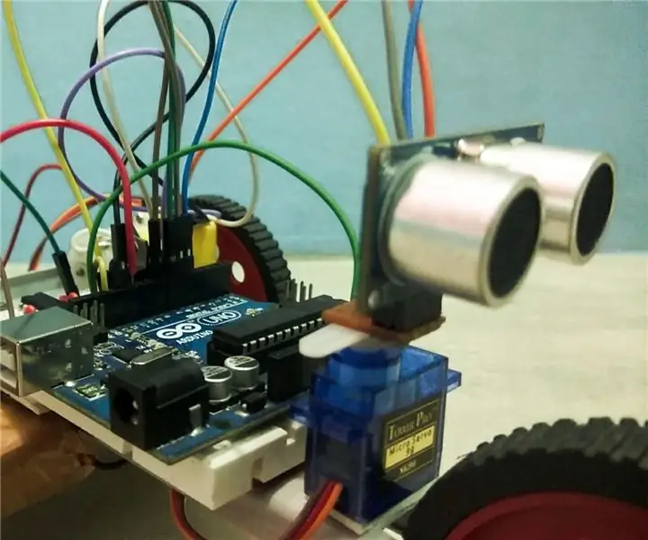 Autonomni bot zasnovan na Arduinu pomoću ultrazvučnog senzora: 5 koraka (sa slikama)