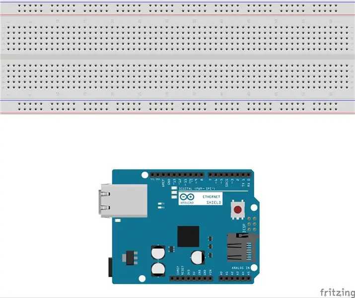 Voeg die Ethernet Shield by