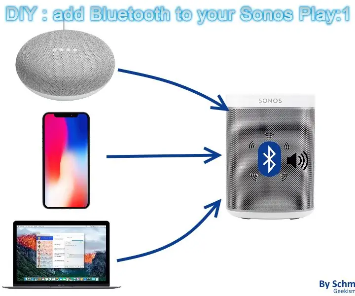 Afegiu Bluetooth a Sonos Play: passos 1: 9