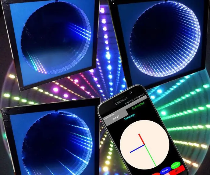 RGB Infinity Clock Na May Sariling BT App: 15 Hakbang (na may Mga Larawan)