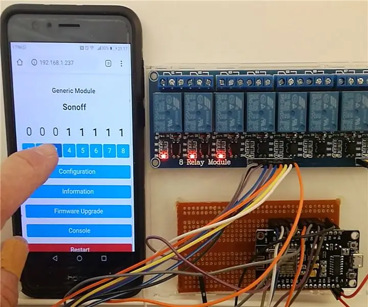 Tasmotized NodeMCU 8CH Sonoff Relay: 11 шагов