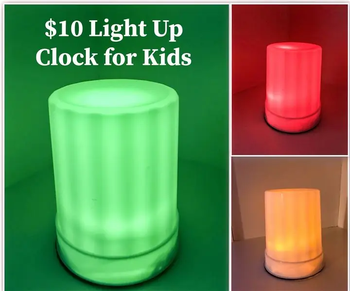 Light Up Clock para sa Mga Bata - Green Means Go! Pula, Manatili sa BED !!!: 5 Mga Hakbang (na may Mga Larawan)