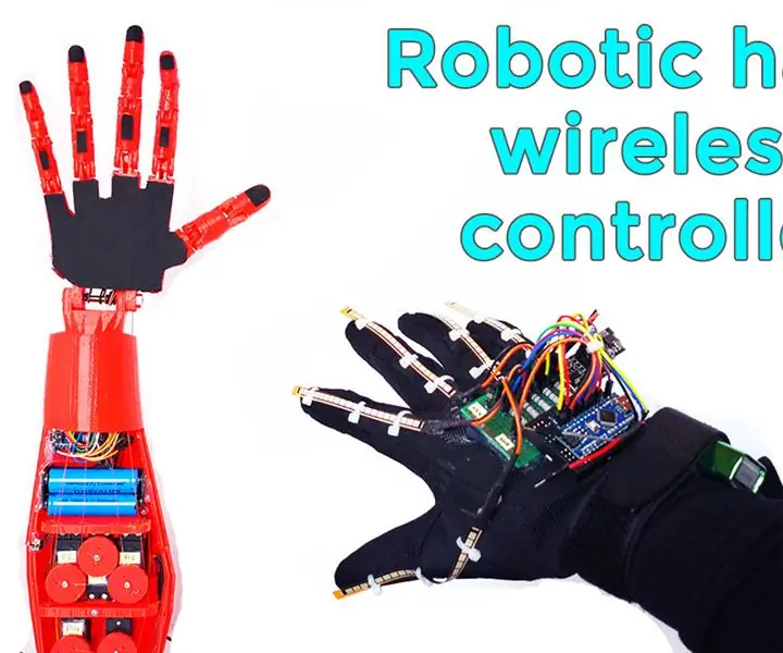 Tangan Robot Dengan Sarung Tangan Nirkabel Terkendali - NRF24L01+ - Arduino: 7 Langkah (dengan Gambar)