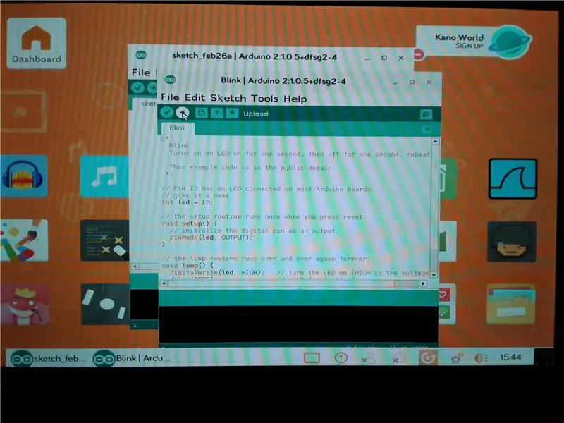 Muat naik Sketsa ke Arduino dan Tonton Arduino LED Flash