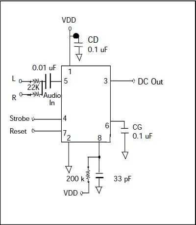 Arduino- ს და MSGEQ7- ის გაყვანილობა