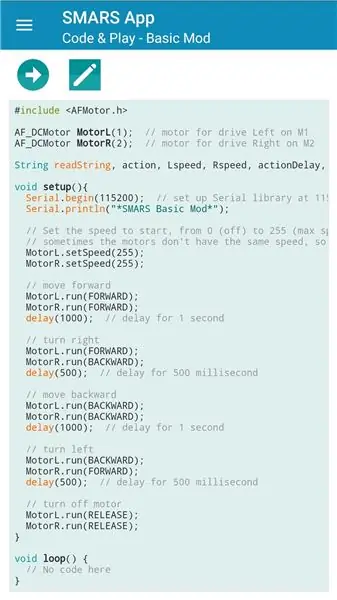 แอป SMARS (Arduino Sketch, Schematics & Remote)