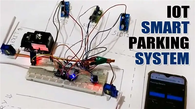 نظام وقوف السيارات الذكي القائم على إنترنت الأشياء باستخدام NodeMCU ESP8266