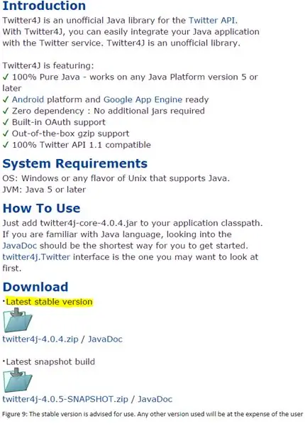 Mutarea fișierului Twitter4J în proiectul dvs