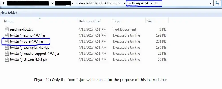 Movendo o arquivo Twitter4J para o seu projeto