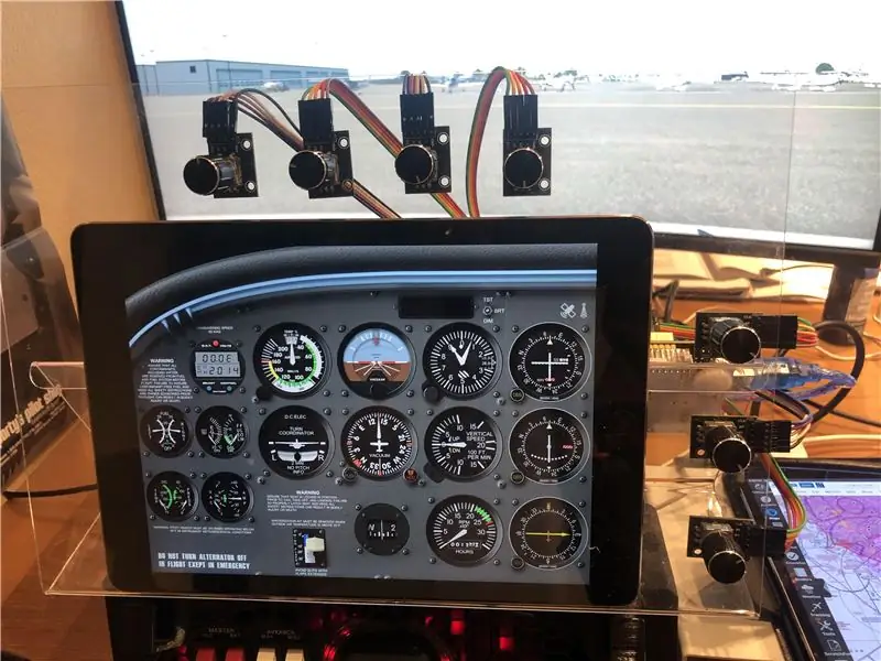 Acryl-Tablet-Ständer für Flight Sim mit echten Knöpfen