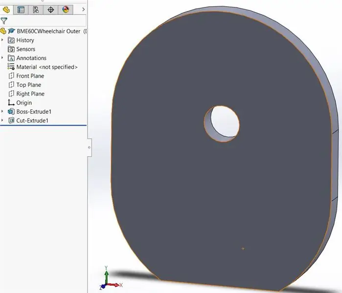 Vytvorte veko vonkajšieho plášťa pre telo v SolidWorks