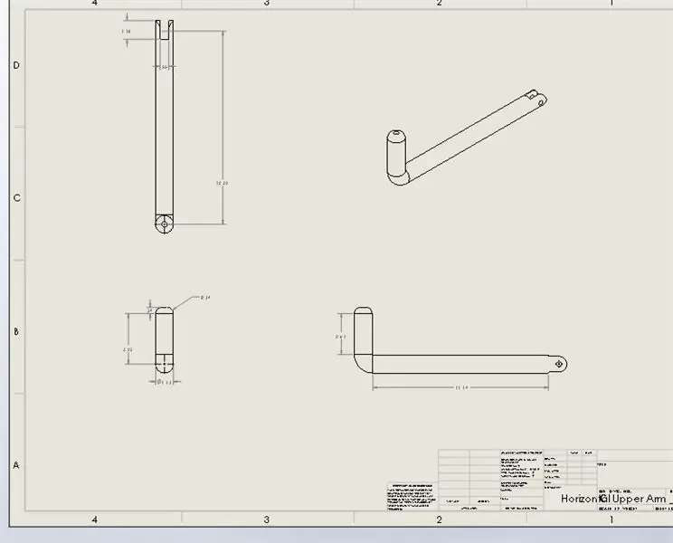 Skep die hefboomarm/-hendel op SolidWorks